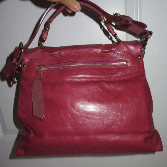Nina Ricci "Liane" Raspberry Pink Lambskin Bag - Picture 3 of 12